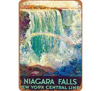 Froy New York Central Railroad To Niagara Falls Wall Tin Sign Retro Iron Poster Painting Plaque Metal Sheet Vintage Personalized Art Creativity Decoration Crafts For Cafe Bar Garage Home