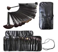 FROYUIO 24Pcs Professional Makeup Brush Set for Foundation, Blush, Eyeshadow - Soft Synthetic Brushes with Travel Case, Ideal for Beginners & Makeup Artists (Black)