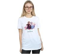 Frozen 2 Elsa And Anna Nature Is Beautiful Cotton Boyfriend T-Shirt Disney White 4XL