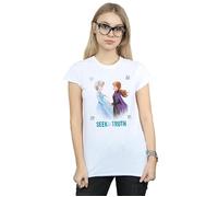 Frozen 2 Elsa And Anna Seek The Truth Cotton T-Shirt Disney White L