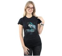 Frozen 2 Elsa With Nokk The Water Spirit Cotton T-Shirt Disney Black S