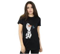 Frozen 2 Olaf And Salamander Cotton Boyfriend T-Shirt Disney Black S