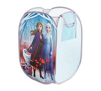 Frozen 2 Pop-Up Hamper for Kids,Laundry Hamper with Anna & Elsa Design, Durable Mesh Fabric & Carry Handles, 21”H x 13.5”W, Collapsible Storage for Bedroom or Playroom