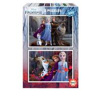 Educa - 2x100 Disney Frozen II Jigsaw Puzzles | Colourful Characters & Large Pieces | Double Play | Ages 6+ (18111)