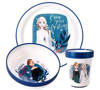 Frozen 3pcs Reusable Bicolor Kids Dinner Tableware Set - 100% BPA-Free