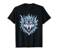 Frozen Alpha Wolf Head Arctic Ice Power Energy T-Shirt