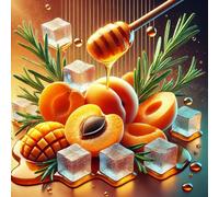 Frozen Amber Garden - Honey Rosemary Apricot Ice Flavor Concentrate - Vegan - Sasami - 10ml