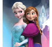 Frozen "Anna and Elsa" Canvas Print, Cotton, Multi-Colour, 3.20 x 30.00 x 30.00 cm