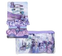 Frozen Anna and Elsa Hair Scrunchie Set of 10 with Reusable Bag (Blue)