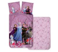 Frozen Baby Duvet Cover 100x135 + Pillowcase 40x60 Elsa Anna | Reversible baby bedding | Natural cotton soft breathable | Kristof Disney | Girls 0-3 | Cot size | Gift | Machine washable