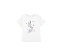 Frozen Be Unique Rainbow with Olaf Unisex Kids T Shirt, White, 5-6 Years