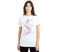 Frozen Be Unique Rainbow with Olaf Ladies T Shirt, White, Medium
