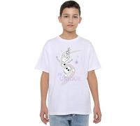 Frozen Be Unique Rainbow With Olaf Kids T-Shirt White frozen White 5-6 Years