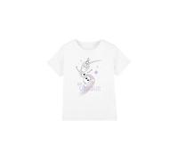 Frozen Be Unique Rainbow with Olaf Unisex Kids T Shirt, White, 9-10 Years