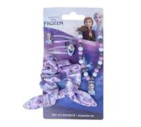 Frozen Beauty Set - Includes 1 Fabric Scrunchie, 2 Hairpins and 1 Necklace - Multicoloured - Multicomposition - Design Inspired by Elsa and Olaf - Original Product Designed in Spain
