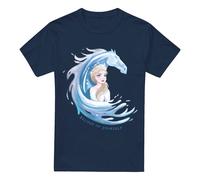 Frozen Believe In Yourself Elsa And Nokk, The Water Spirit T-Shirt Navy frozen Navy S