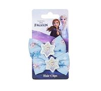 Frozen Bow Hair Clips - Blue - Made of 100% Polyester - Printed with Princess Elsa Face - Original Product Designed in Spain