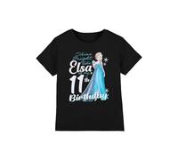 Frozen Bright Like Elsa 11th Birthday Girls T Shirt, Black, 5-6 Years