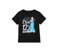 Frozen Bright Like Elsa 12th Birthday Girls T Shirt, Black, 9-10 Years