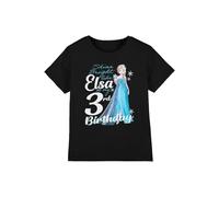 Frozen Bright Like Elsa 3rd Birthday Girls T Shirt, Black, 3-4 Years