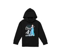 Frozen Bright Like Elsa 4Th Birthday Youth Kids Pull-Over Hoodie, Black Disney Black 12-13 Years