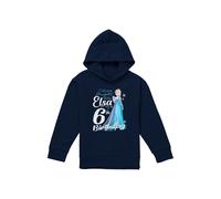 Frozen Bright Like Elsa 6Th Birthday Youth Kids Pull-Over Hoodie, Navy Disney Navy 12-13 Years