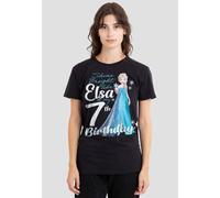 Frozen Bright Like Elsa 7t Birthday T-Shirt, Black Disney Black S