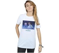Frozen Build A Snowman Cotton Boyfriend T-Shirt Disney White XL