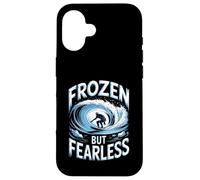 Frozen But Fearless Winter Surfer Case for iPhone 16