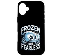 Frozen But Fearless Winter Surfer Case for iPhone 16 Plus