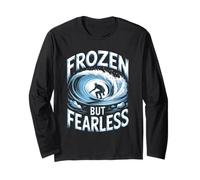 Frozen But Fearless Winter Surfer Long Sleeve T-Shirt
