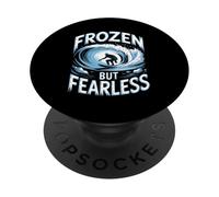 Frozen But Fearless Winter Surfer PopSockets Adhesive PopGrip