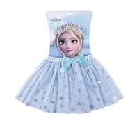Frozen Children's Beauty Set - Blue - Complete Set - Includes Tutu and Elsa Headband with Snow Crown Style - Original Product Designed in Spain