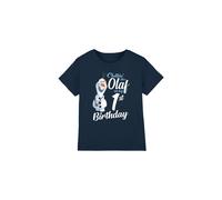 Frozen Chillin Like Olaf 1stBirthday Unisex Kids T Shirt, Navy, 12-13 Years