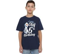 Frozen Chillin Like Olaf 5th Birthday Unisex Kids T Shirt, Navy, 5-6 Years