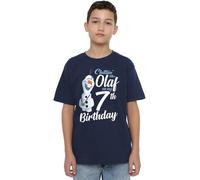 Frozen Chillin Like Olaf 7th Birthday Unisex Kids T Shirt, Navy, 7-8 Years