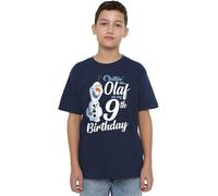 Frozen Chillin Like Olaf 9th Birthday Unisex Kids T Shirt, Navy, 5-6 Years
