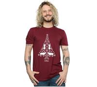 Frozen Christmas Tree T-Shirt Disney Burgundy M