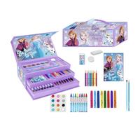 Frozen Coloring Stationery Set - Complete Case with Markers, Colored Pencils and School Accessories Decorated with Elsa, Anna and Olaf for Girls Who Love Drawing and Painting, Frozen Briefcase