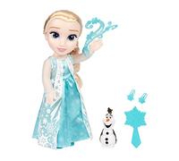 Frozen Disney Elsa Singing Doll 38 cm Articulated Doll includes Olaf Figurine, Iconic Braided Hair and Detailed Outfit, optimal Birthday for Girls Aged 3+
