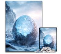 Frozen Dragon Egg in A Snowy Landscape Jigsaw Puzzles for Adults 1000 Piece Impossible Jigsaw Puzzles for Adults Brain Teaser Adult Game Family Interactive Activity 1000 PCS(38x26cm)