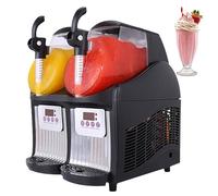 Frozen Drink Maker Professional Slush Machine with 2 Tanks, One-Touch Operation, Efficient Cooling, 300W for Commercial Use