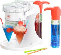 Neo Ice Snow Cone Slushie Slushy Slush Cold Shaver Maker Ice Scraper Drinks Cocktail Machine Electric Crusher Dispenser with 4 Straws & 4 Cups