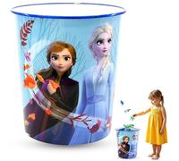 Frozen Dustbin for Kids 7L - Disney Dustbin for Kitchen, Kids Bedroom Round Trash Can, Open-Top Bin for Room, Lightweight Stable Base Rubbish Bin 22cm
