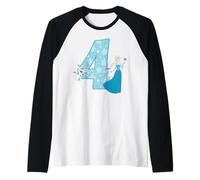 Frozen Elsa 4 Birthday Raglan Baseball Tee