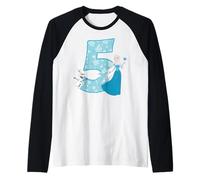 Frozen Elsa 5 Birthday Raglan Baseball Tee