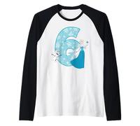 Frozen Elsa 6 Birthday Raglan Baseball Tee