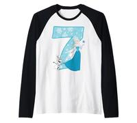 Frozen Elsa 7 Birthday Raglan Baseball Tee