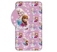 Frozen Elsa Anna New Kid's Single Fitted Sheet, 100% Cotton, Size 90 x 200 cm