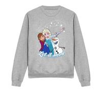 Frozen Elsa Anna Olaf Let It Snow Sweatshirt Light Grey | Size: Small frozen Light Grey S